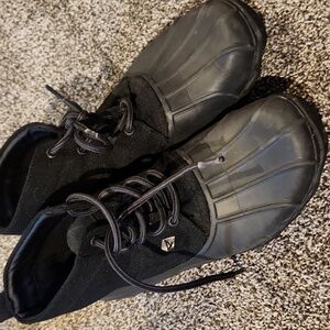 Sperry Brewster Low Duck Boots Black Mens Size 9